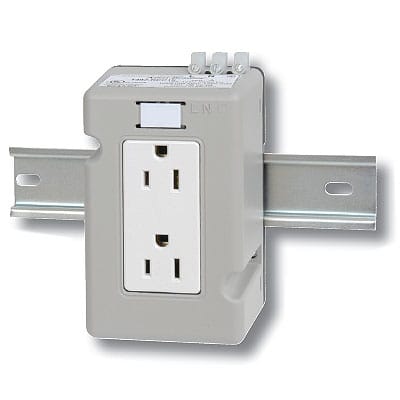 Allen-Bradley - IEC Duplex Rcpt, 15A, Din Rail